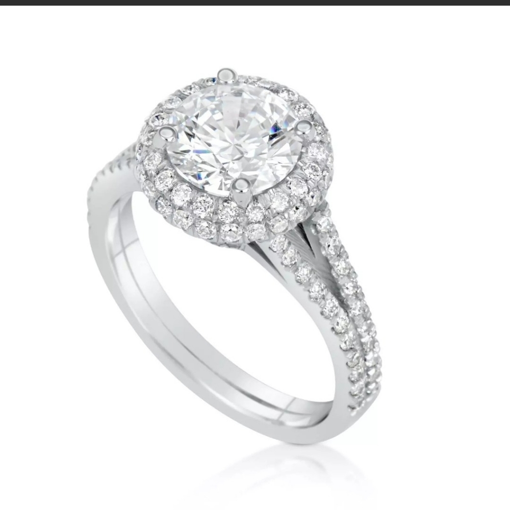 Size 6 Split Shank Double Halo Ring - image 3